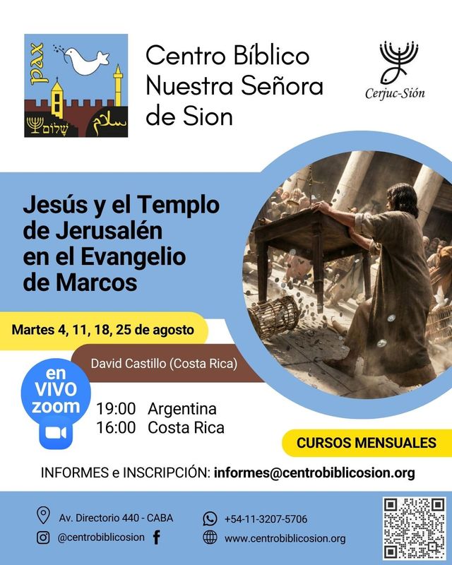 Pieza promocional del curso Jesús y el Templo