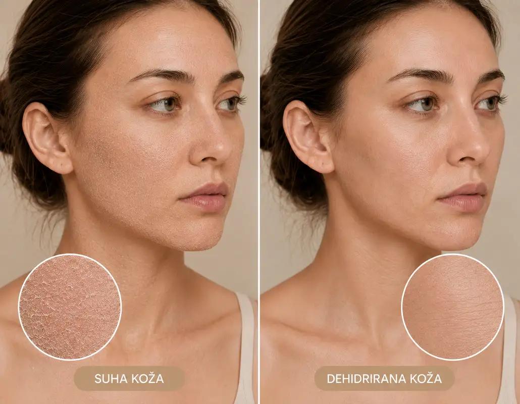 Suha vs. dehidrirana koža – kakšna je razlika in kako ju ločiti