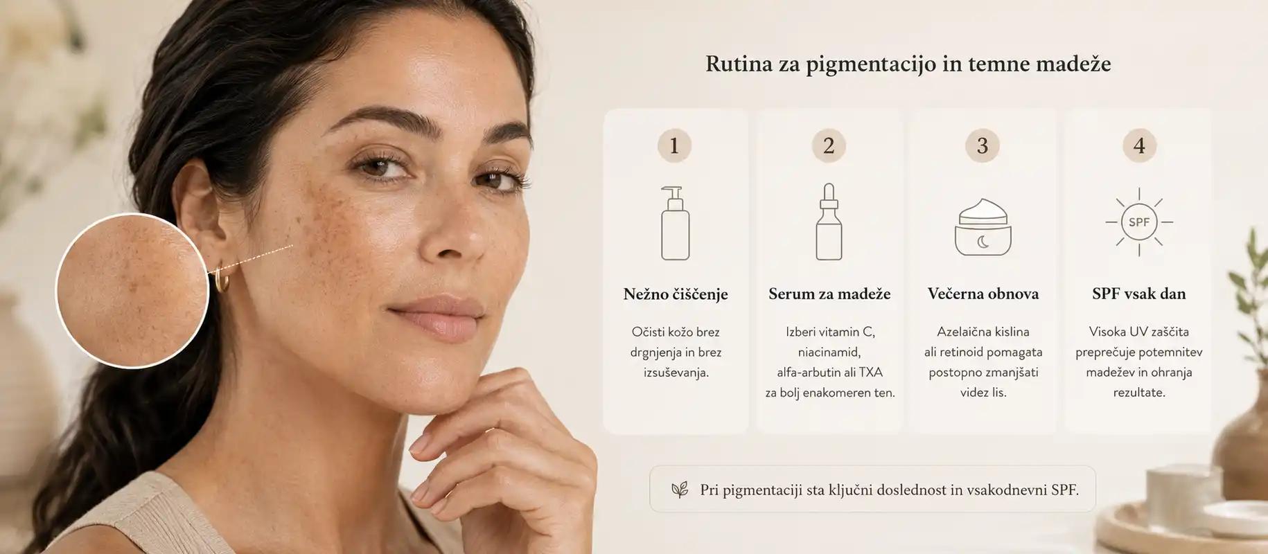 Rutina za pigmentacijo in temne lise