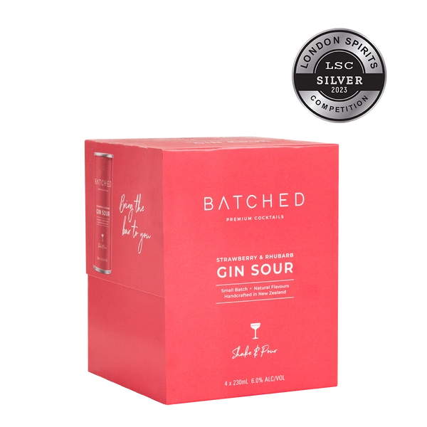 Premium Liquor Batched Gin Sour Strawberry & Rhubarb