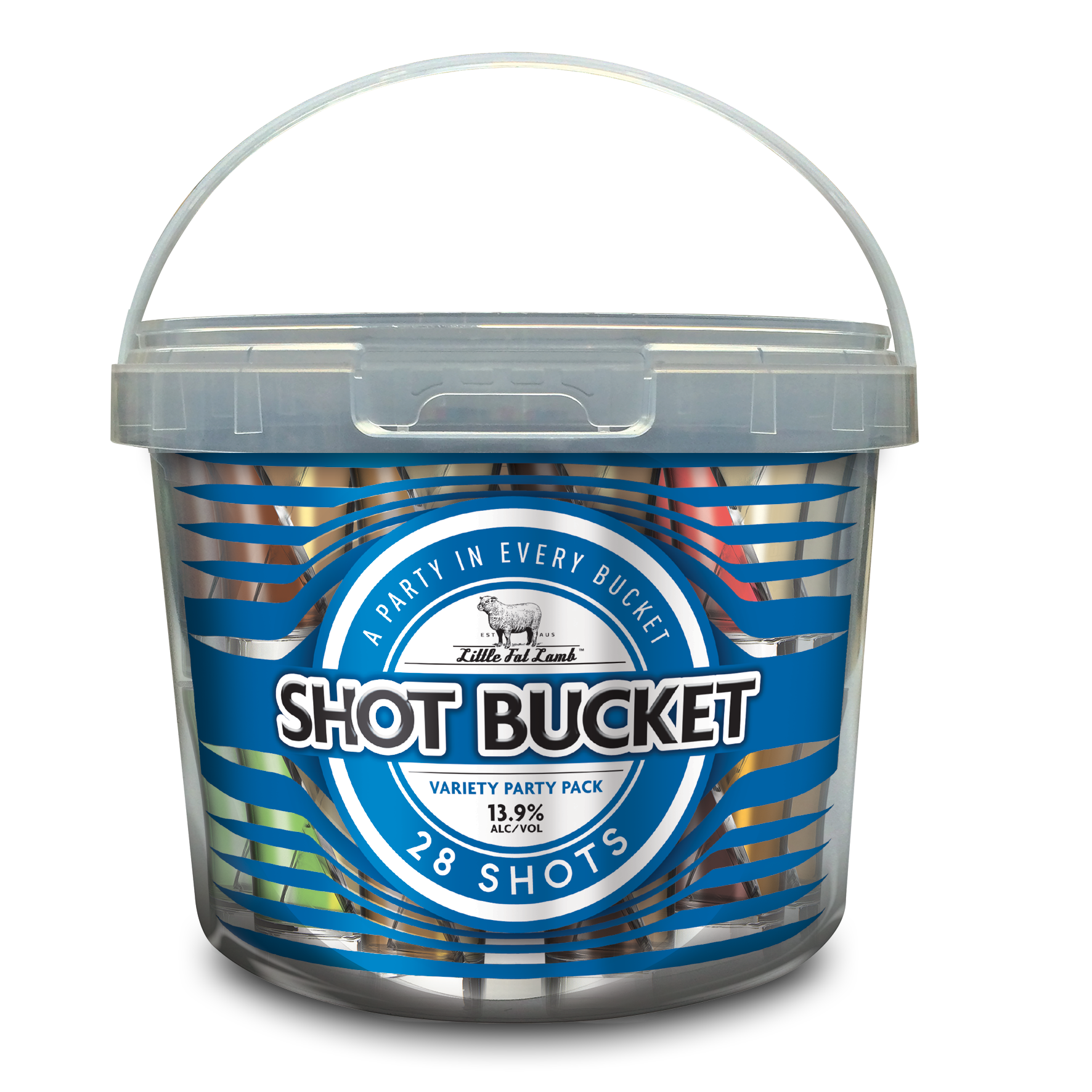 Premium Liquor Drink Craft 28 Shot Bucket