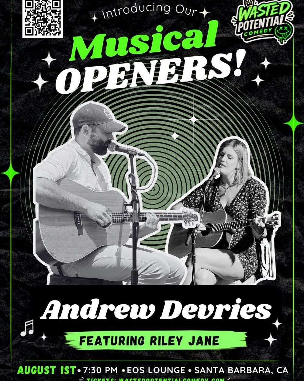 A music venue needs... well, music! Come out early and grab a drink and listen to some tun