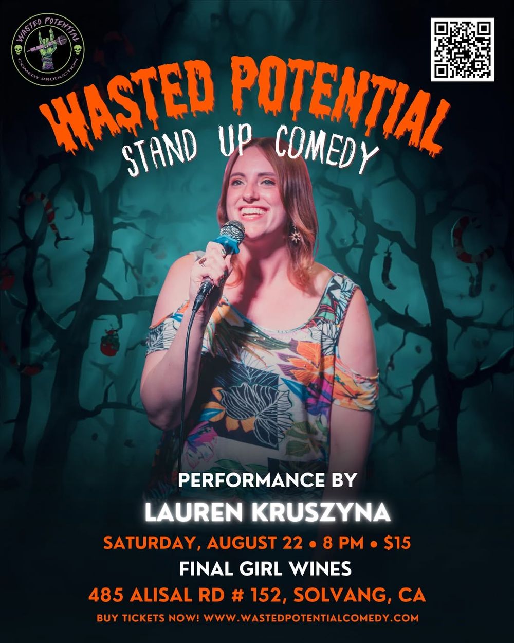 🎙️ **COMIC SPOTLIGHT: LAUREN KRUSZYNA**

**Lauren Kruszyna** is one-third of Wasted Poten