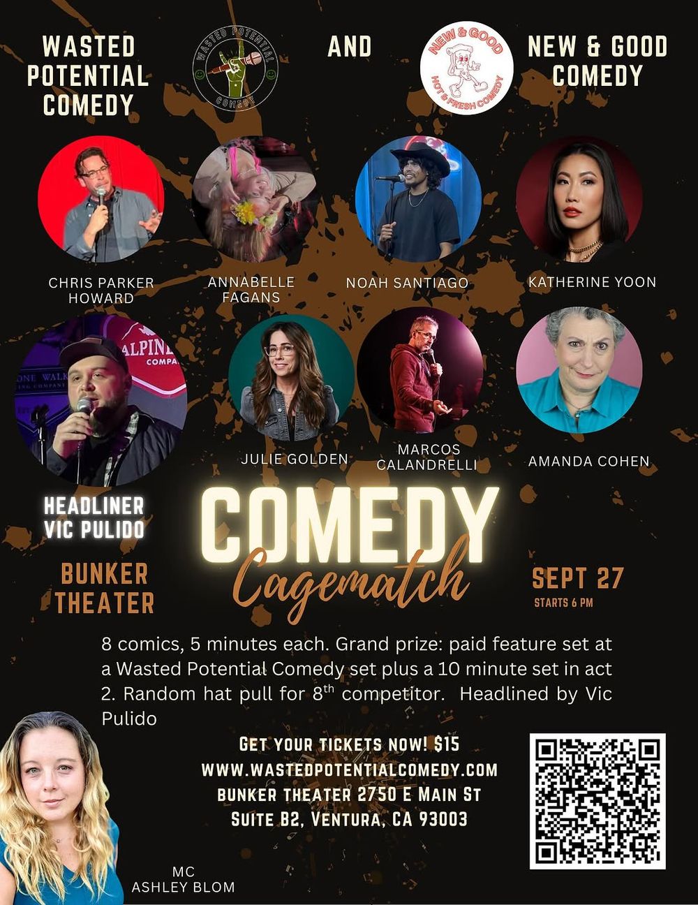 The final lineup for The Comedy Cagematch is up!! Will you be there? Tickets are just $15 