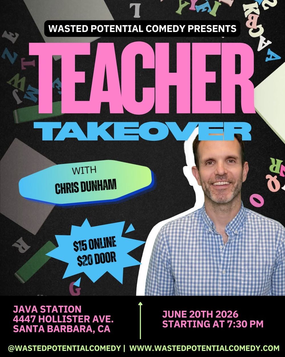Middle school teachers are already working on hard mode. Chris Dunham decided to add stand