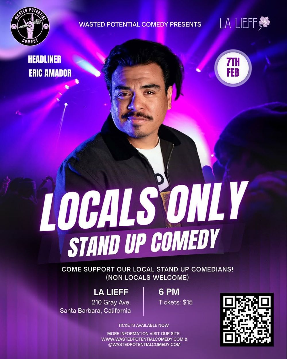 Comedy night is happening!!

Wasted Potential Comedy is taking over La Lieff Winery in San