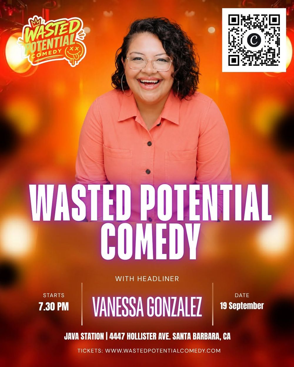🔥 OUR HEADLINER: @vanessagcomedy 🔥

This Saturday, we’re bringing Vanessa Gonzalez to Sa