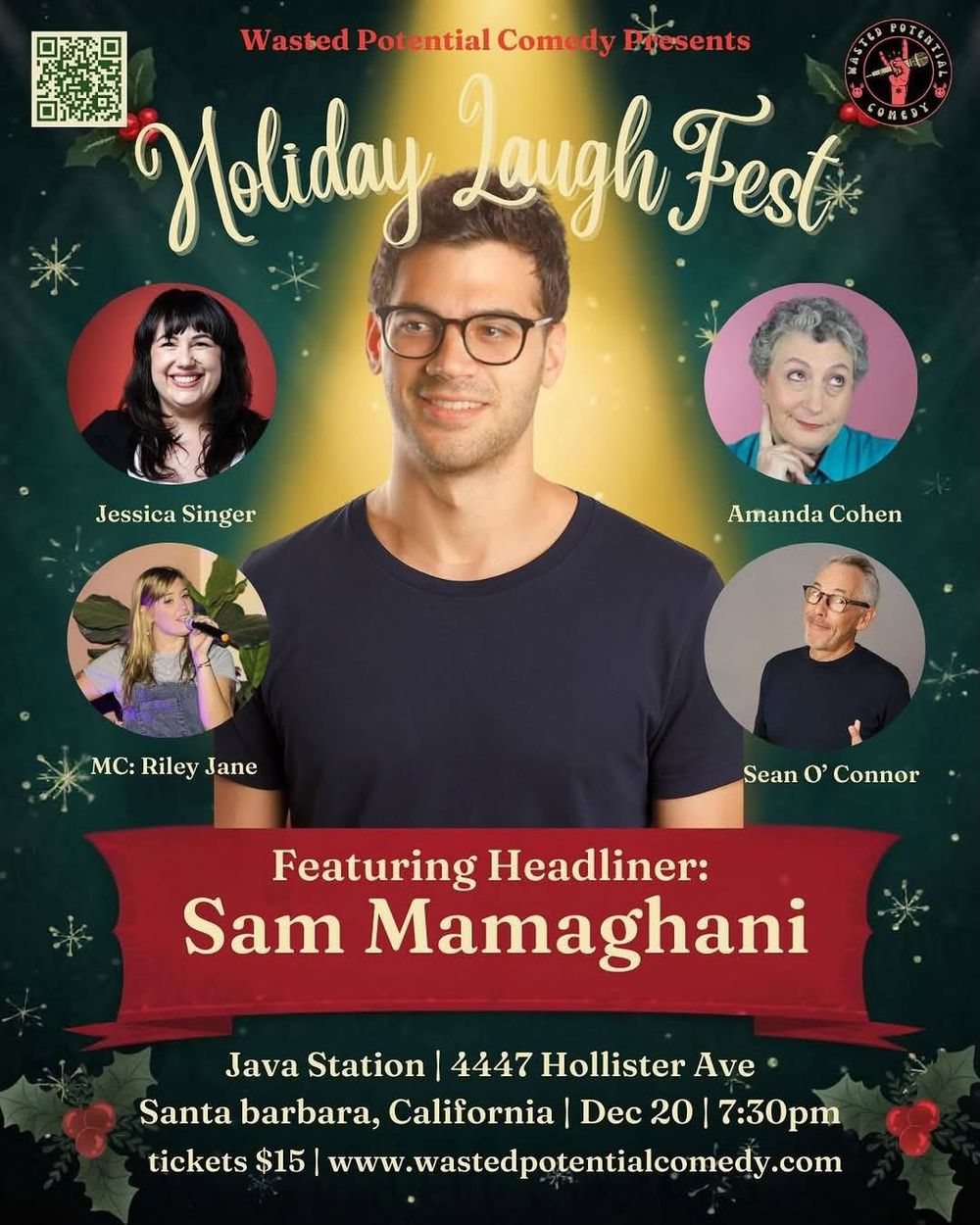 Saturday! Start your holiday early! And in Santa Barbara! Java Station!