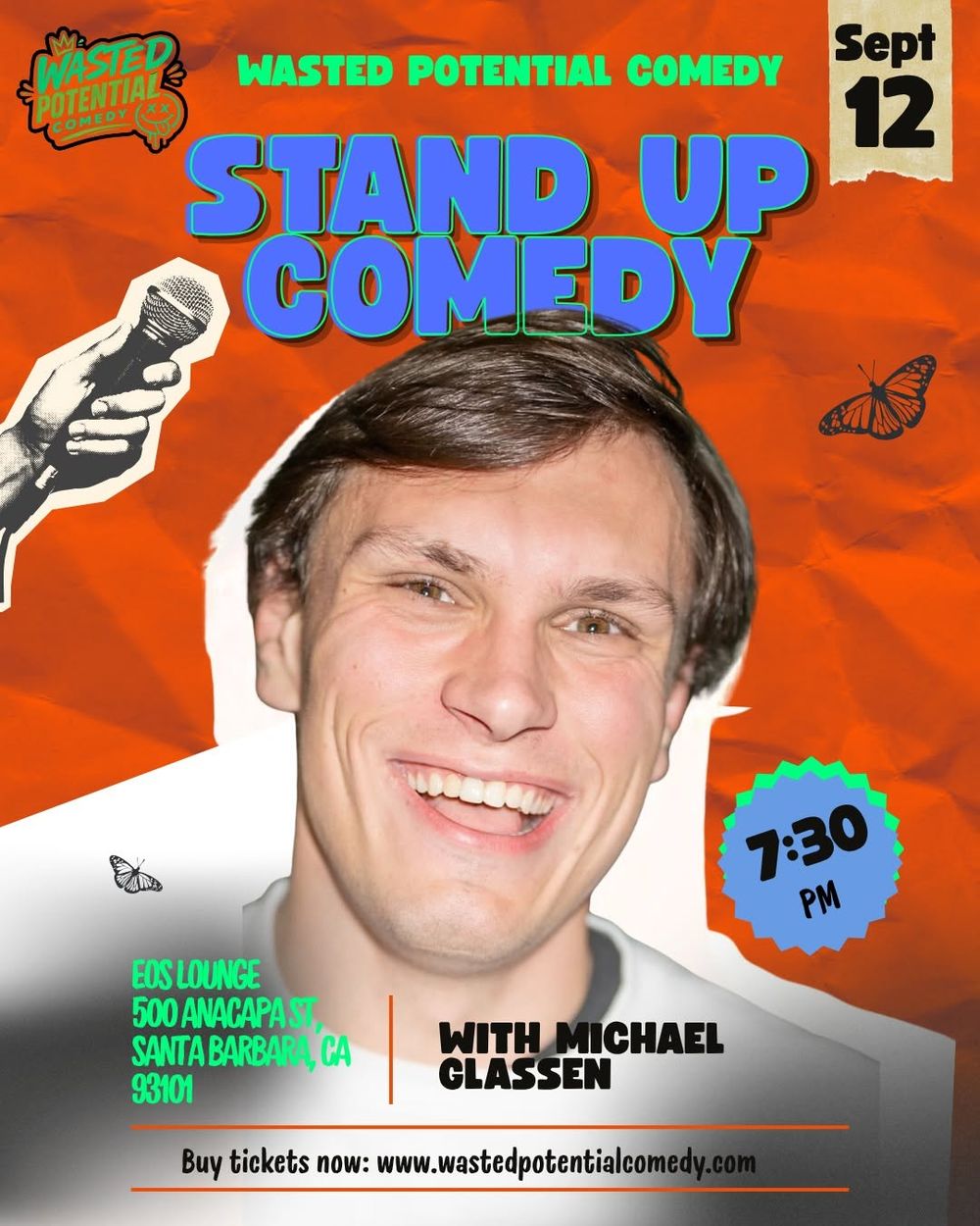 We love putting local comics on our stages, and Michael Glassen is joining us this Saturda