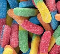 Sweet and sour gummy worm candy