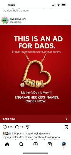 Jewelry Ad For Dads