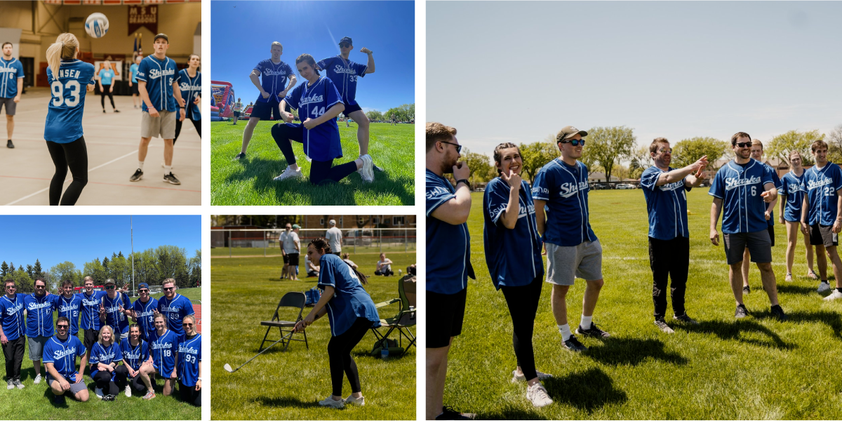Collage of images from the Fargo Moorhead West Fargo Chamber of Commerce Corporate Cup.