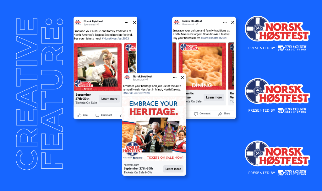 This month's creative feature is for a recent campaign we made for Norsk Hostfest, North America's largest Scandanavian Festival. 