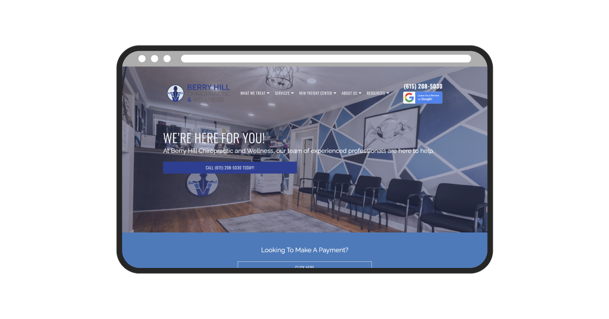 Berry Hill Chiropractic website