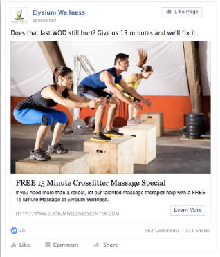free offer ad - chiropractor