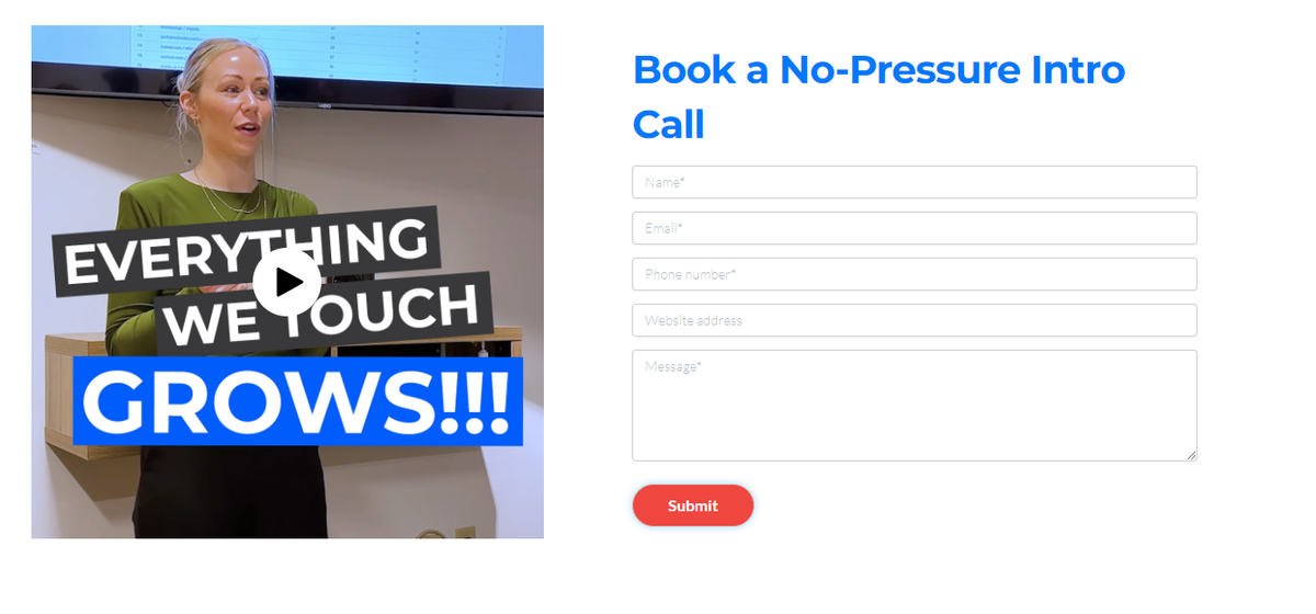 a place to convert landing page