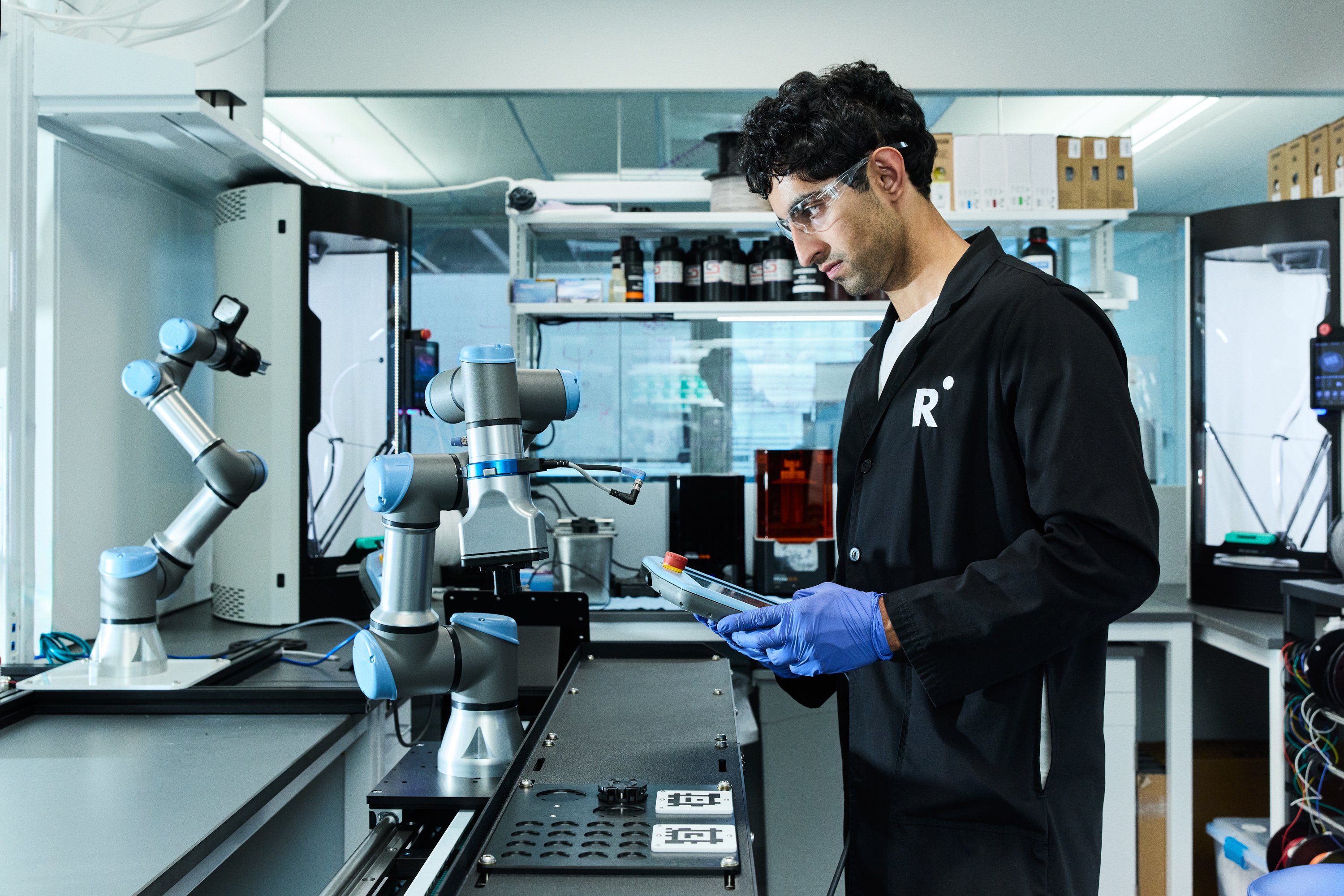 A scientist in the Radical lab
