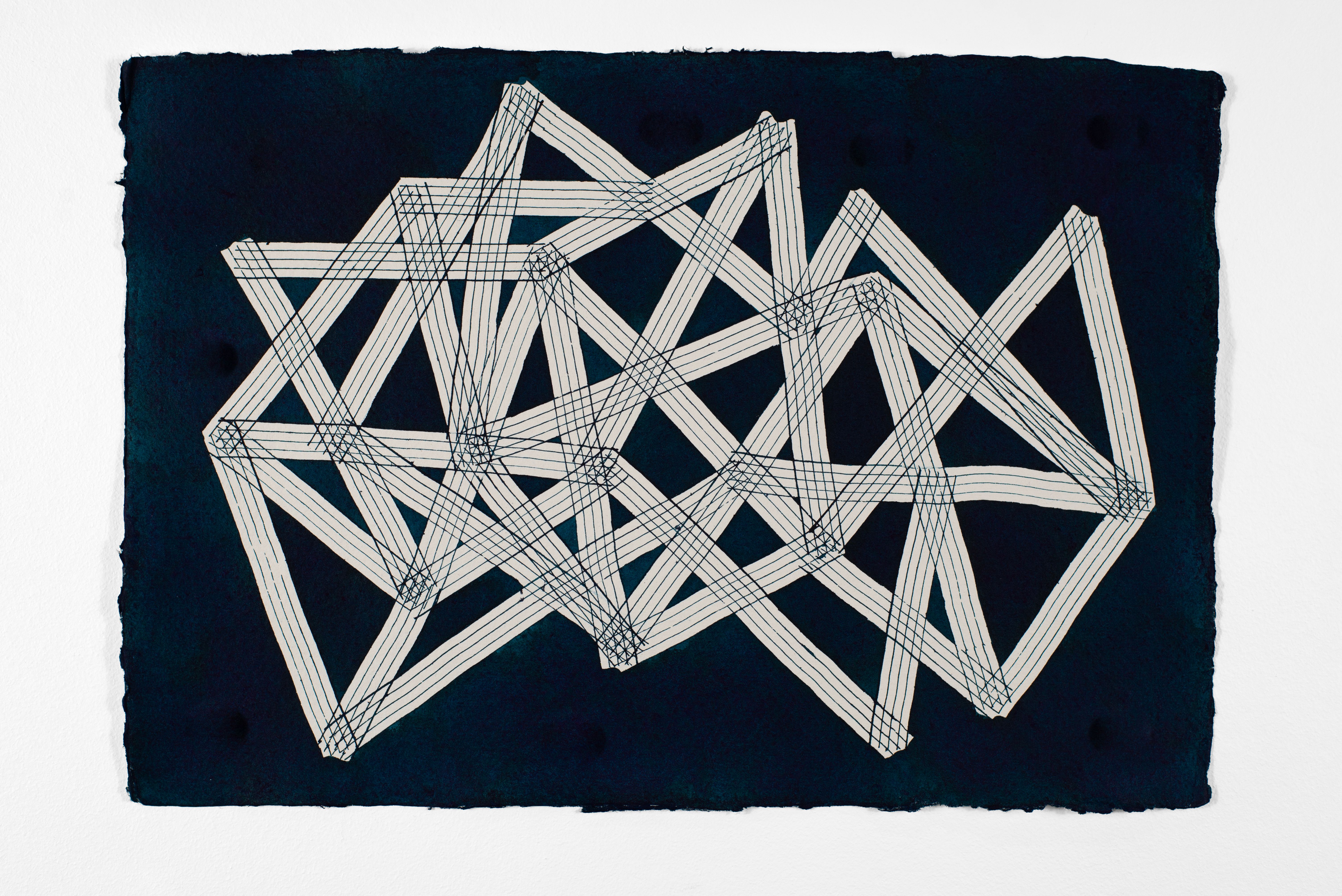 Giulia Ricci, Rastrum Drawing #37, 2026, Rohrers Traditional Ink on Khadi cotton paper, 21 x 30 cm