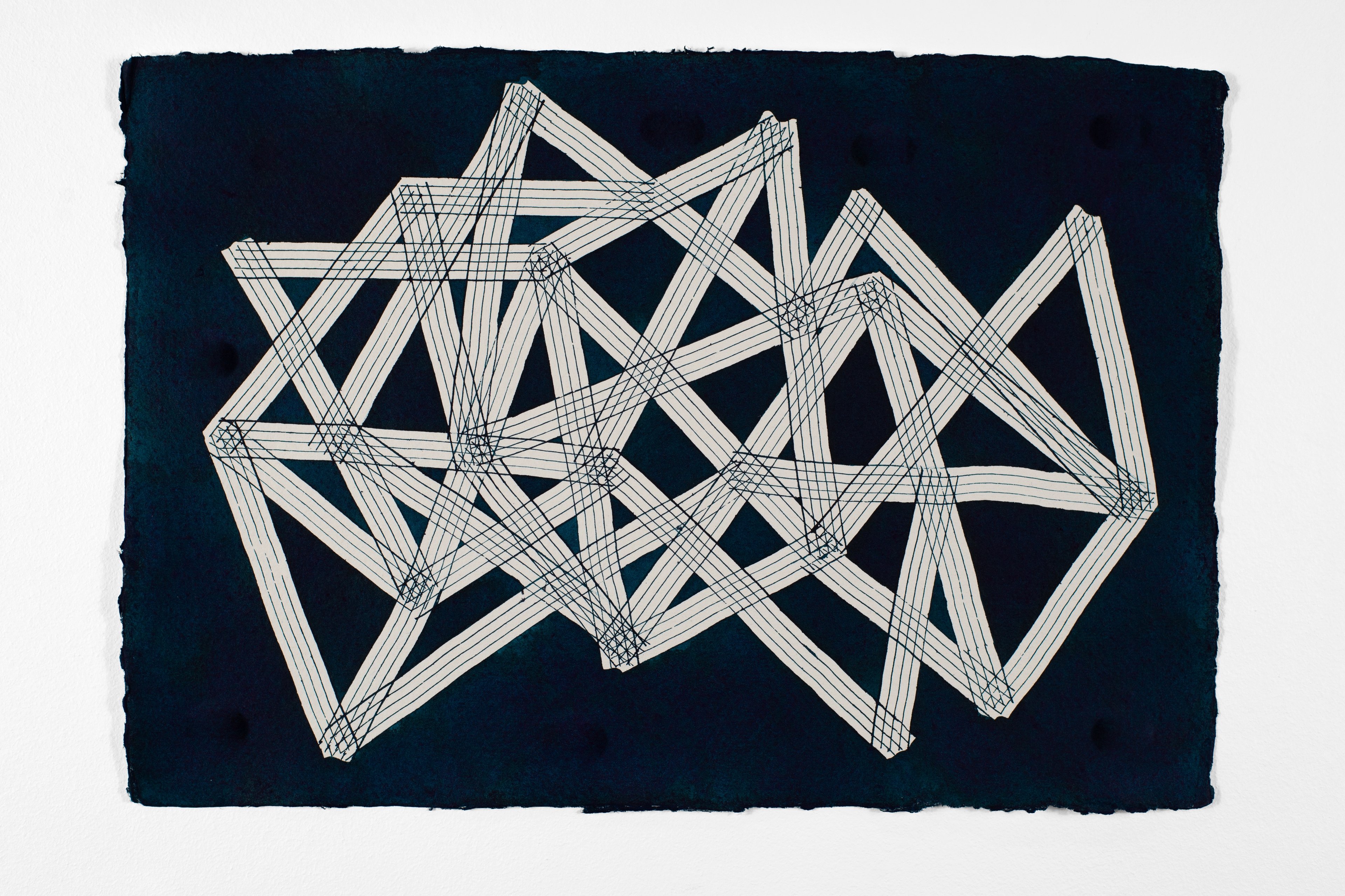 Giulia Ricci, Rastrum Drawing #37, 2026, Rohrers Traditional Ink on Khadi cotton paper, 21 x 30 cm