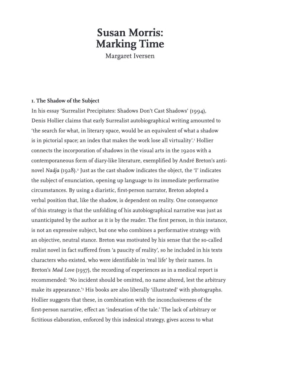Susan Morris Marking Time
