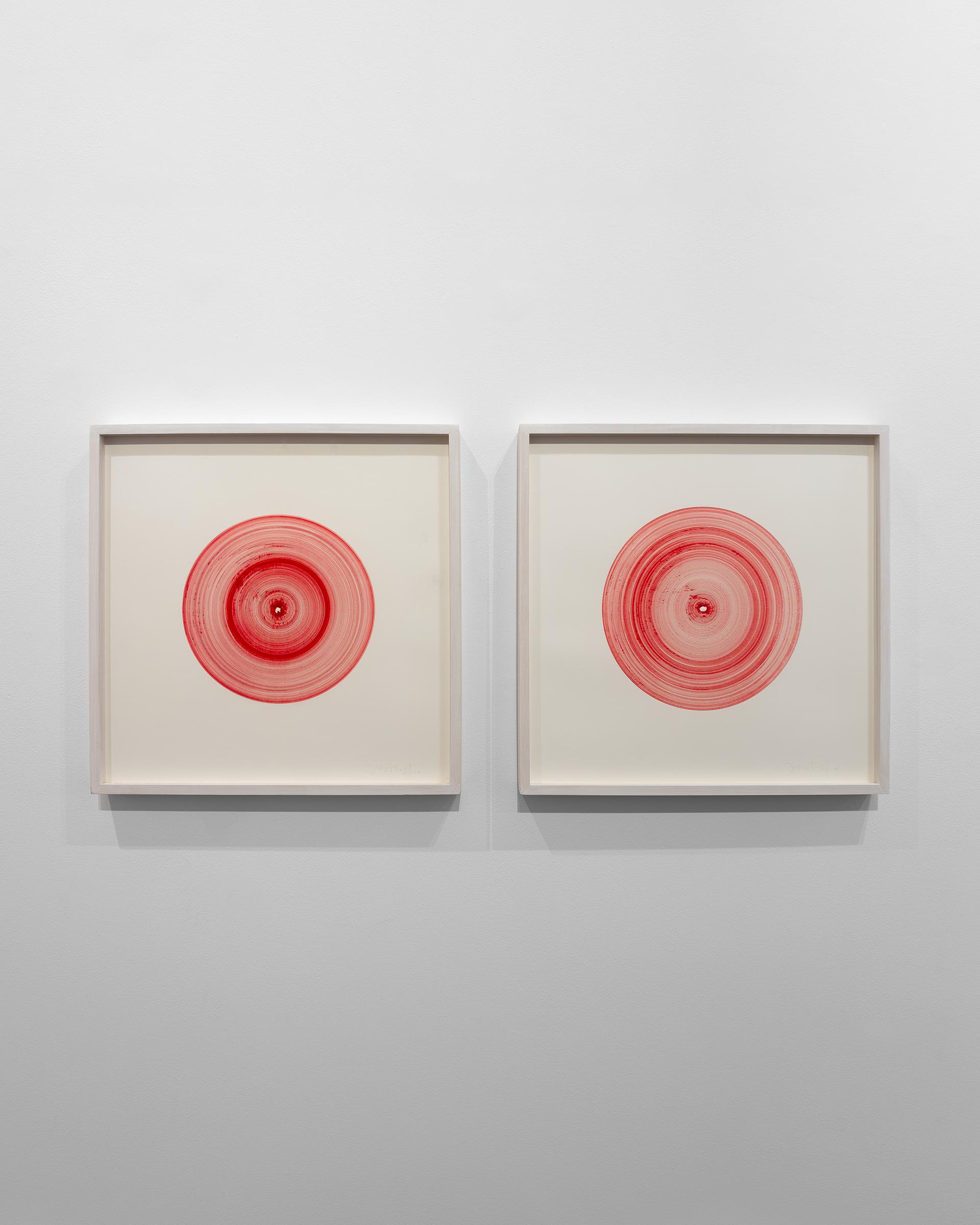 Diptych, Red Tide Drawings: New York Harbour 31/12/08 and 01/01/09