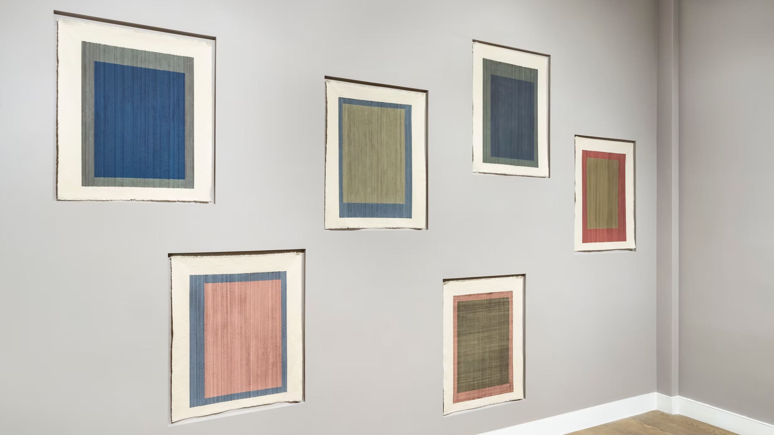 Defne Tesal, Door 1-6, 2025, Acrylic and pen on fabric, various dimensions. Installation view: I Don’t Know Where It Will Fall, 2026, Galerist, Istanbul. Photo: Zeynep Fırat.