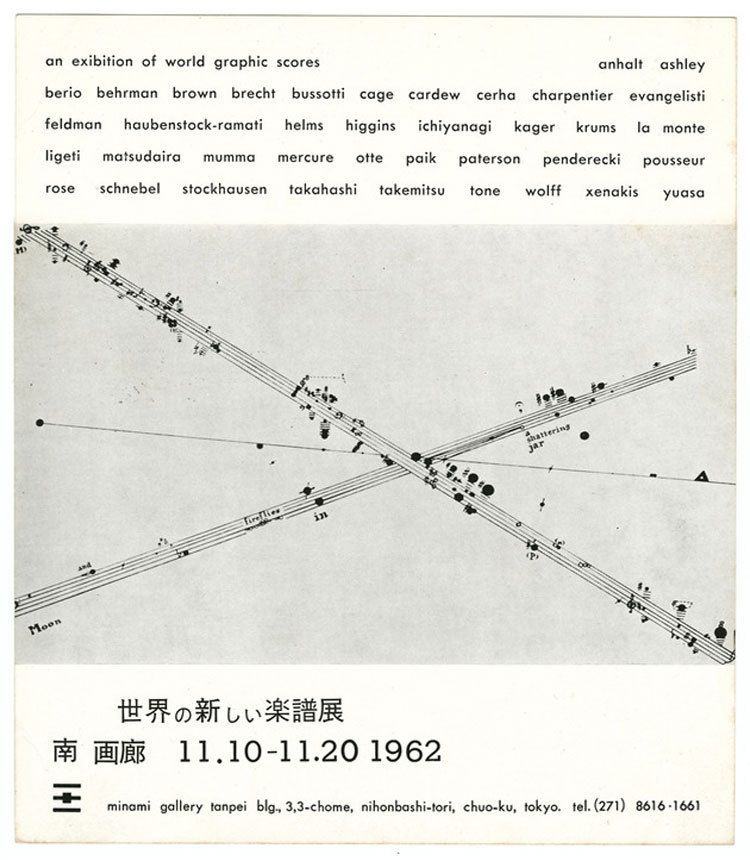 An Exhibition of World Graphic Scores, Minami Gallery, Tokyo, 1962