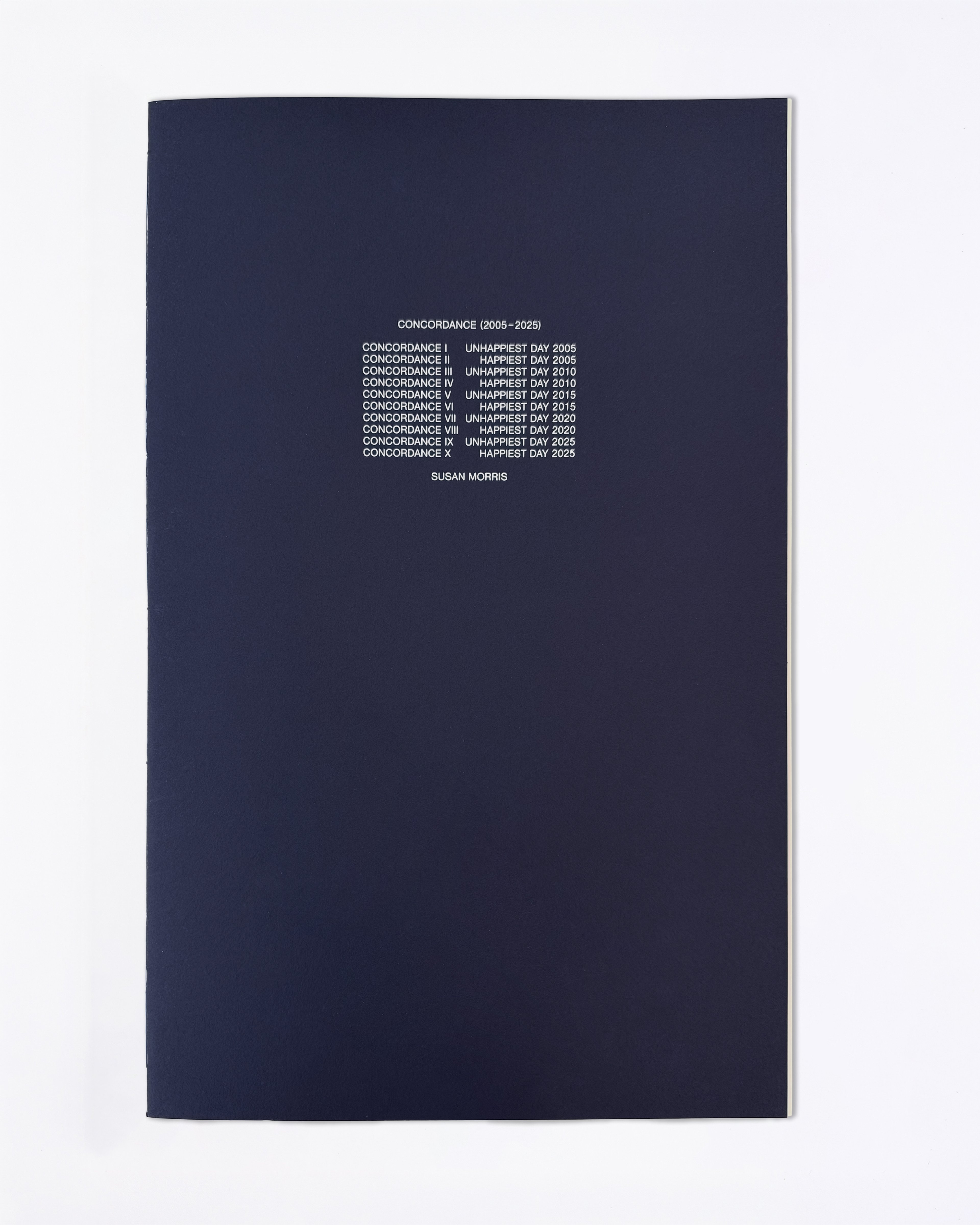 Susan Morris, Folio Edition: Concordance (2005 – 2025), 2026