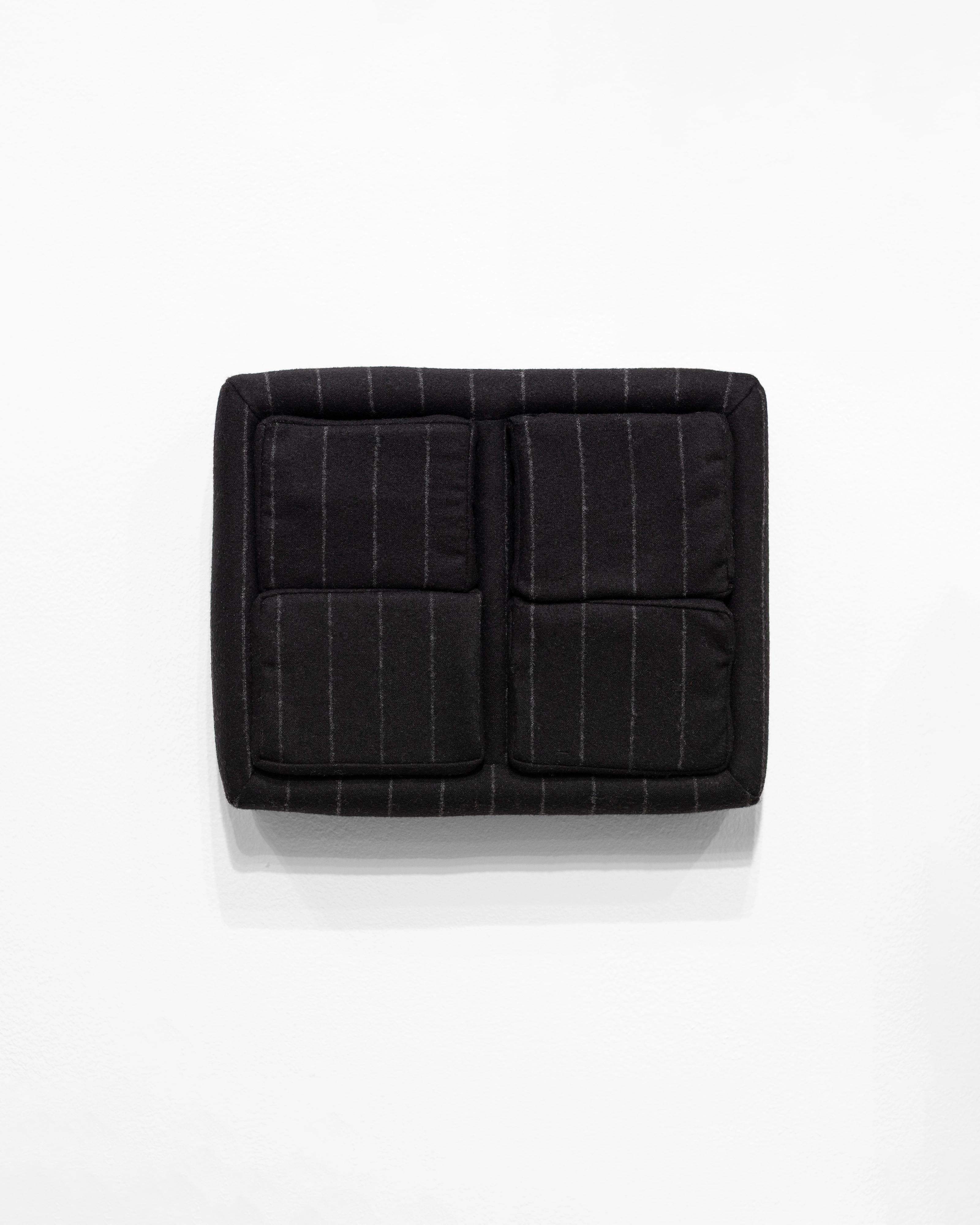 Pinstripe Upholstered Case with Four Cushions