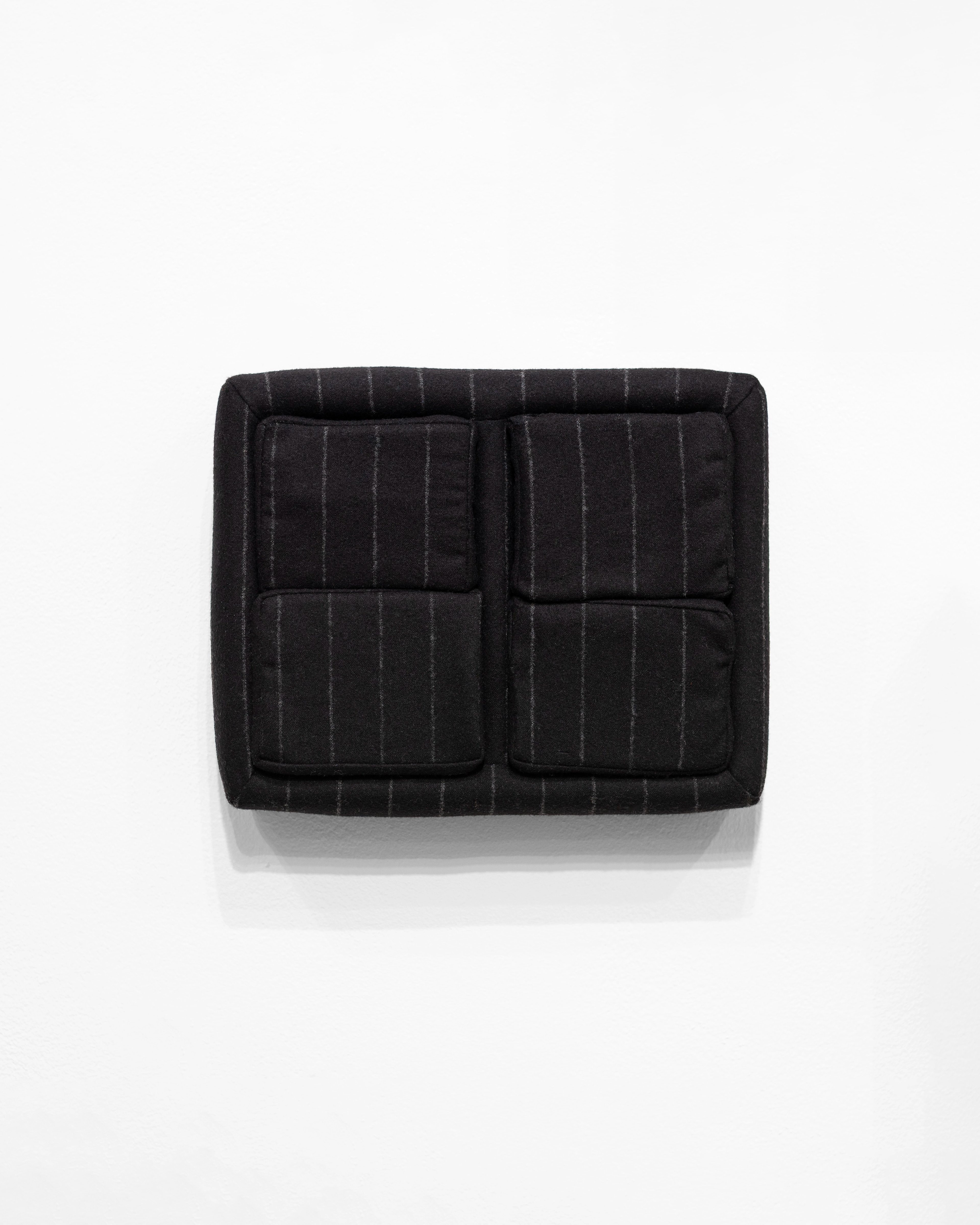 Pinstripe Upholstered Case with Four Cushions
