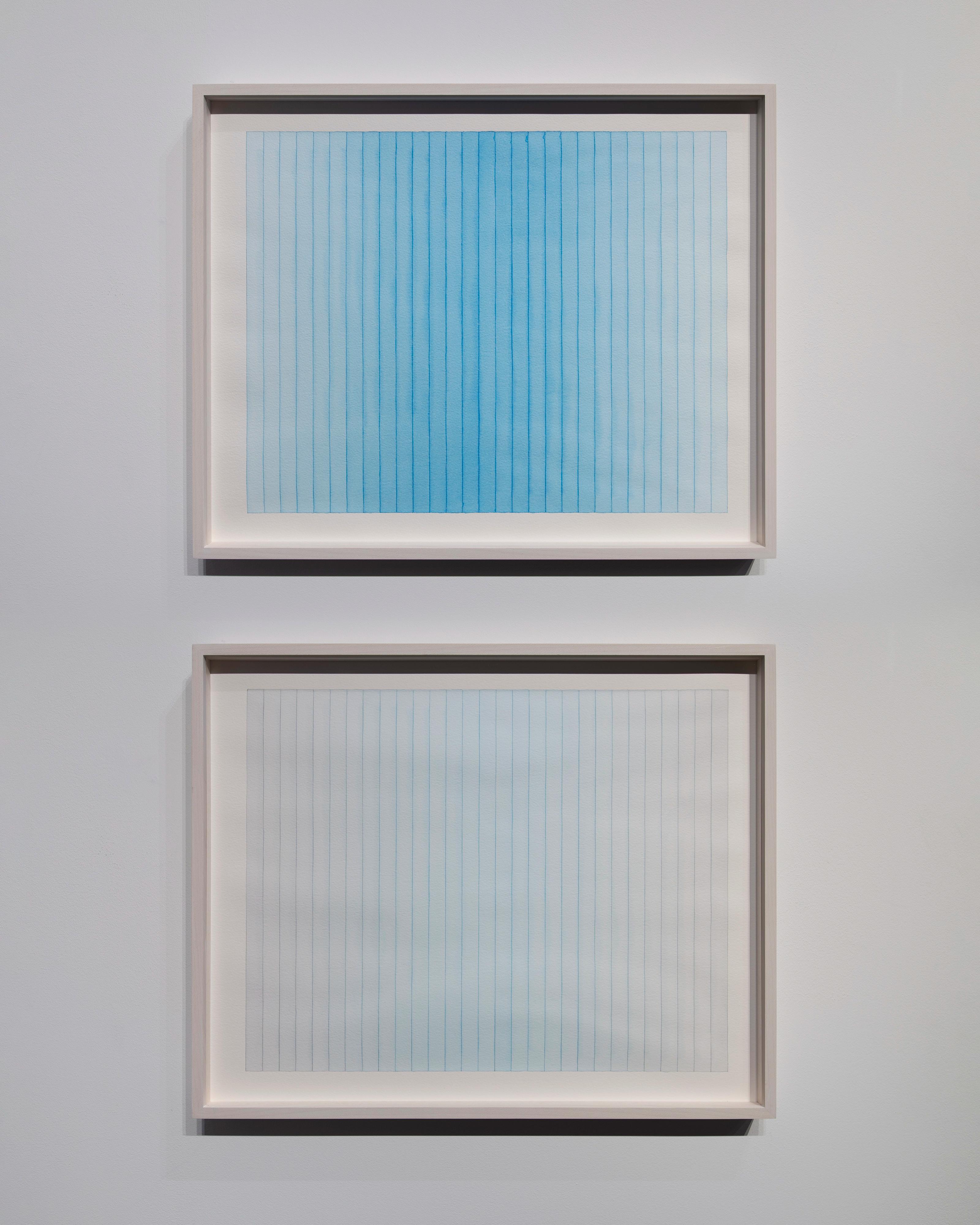 Diptych: Cerulean blue, Cerulean blue and Payne’s grey