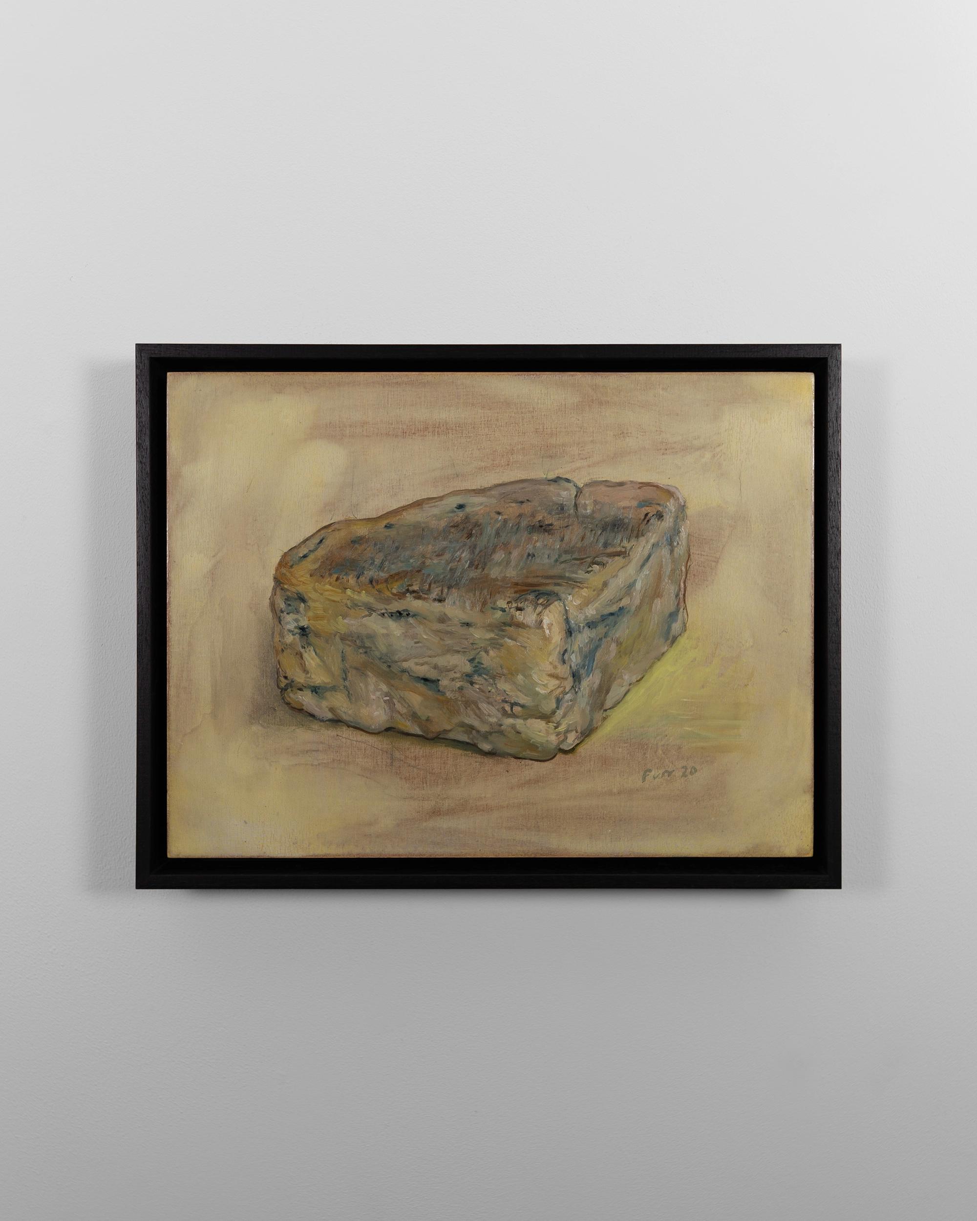 Castenellanza Gorgonzola on pale yellow