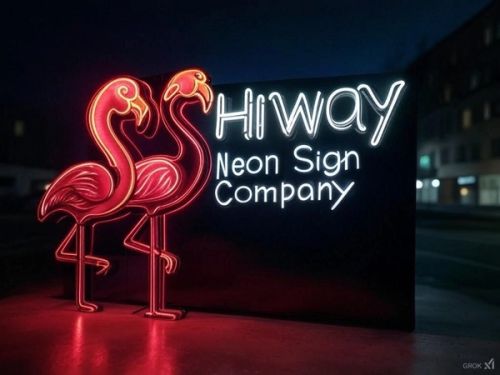 neon sign flamingo