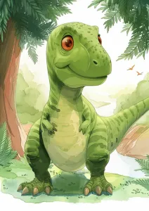 Rexy's Heartfelt Adventure - A Tale of Dino-Kindness image