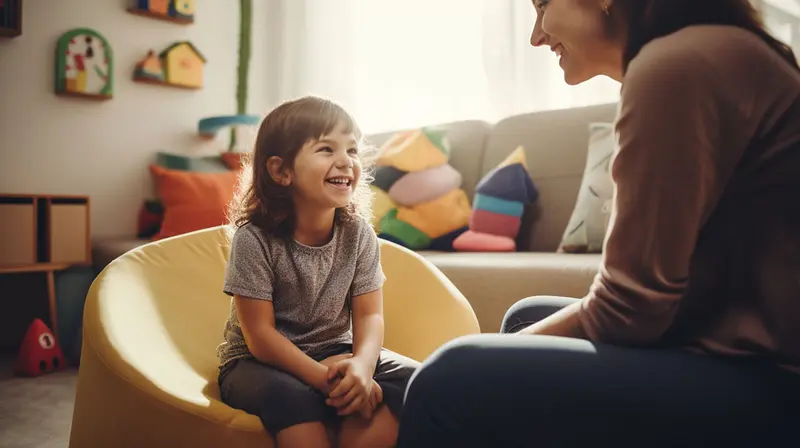 Child sitting with a pediatric psychologist.