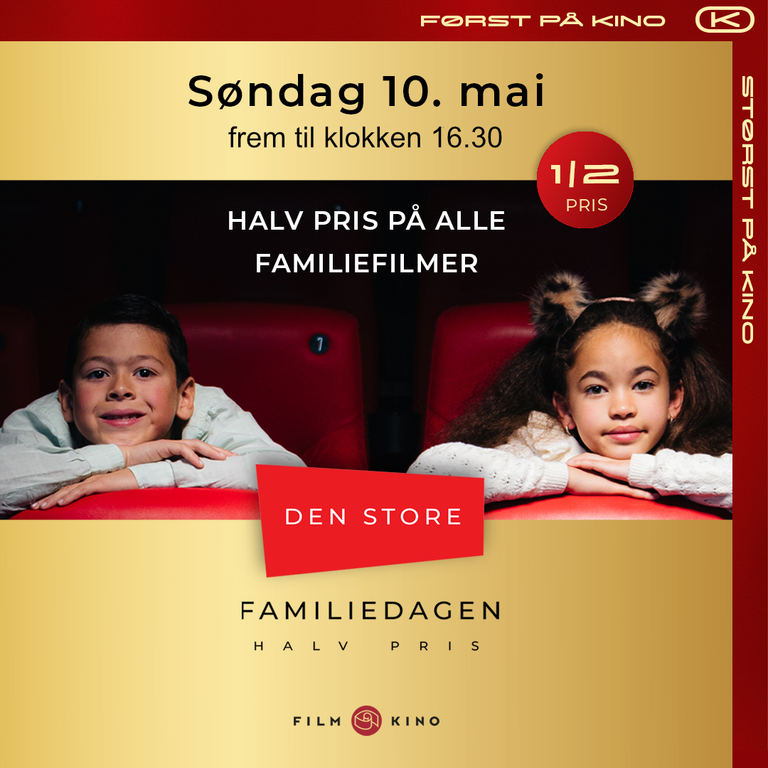 Familiedag søndag 10. mai (halv pris)