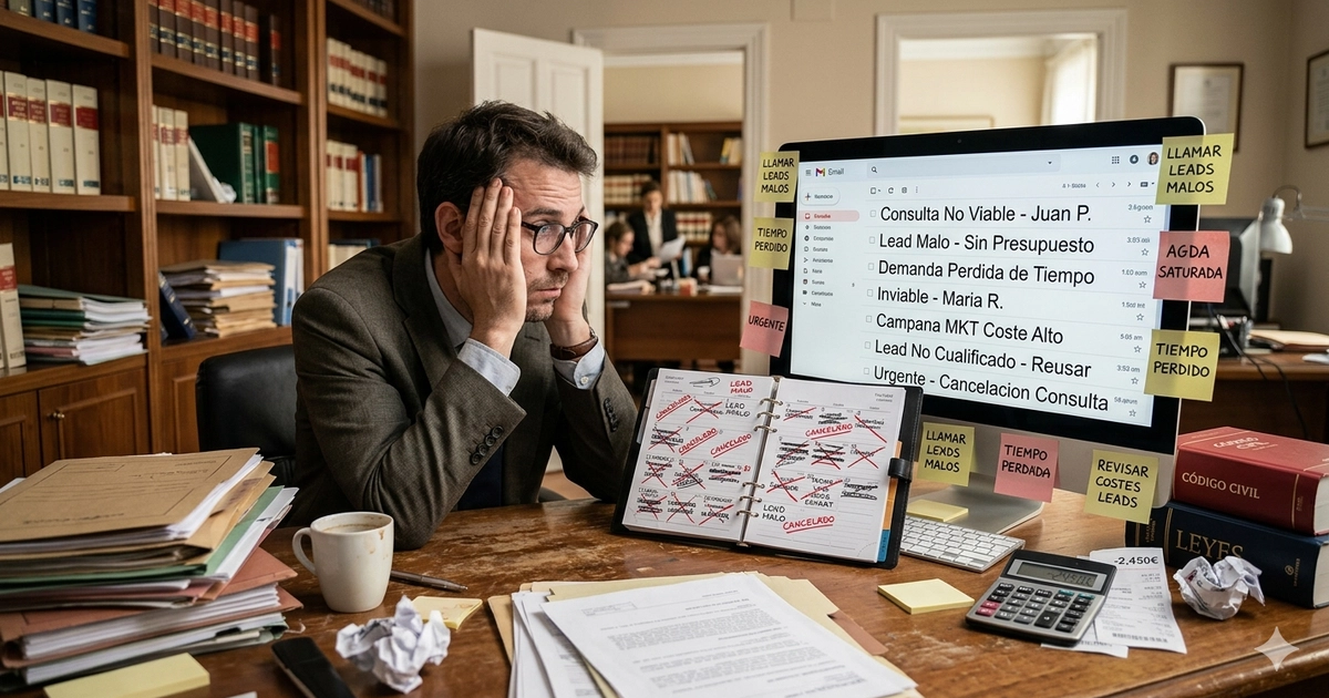 El Coste Real de un Lead Malo: Cuántas Horas Pierde tu Despacho Atendiendo Consultas que Nunca Van a Pagar