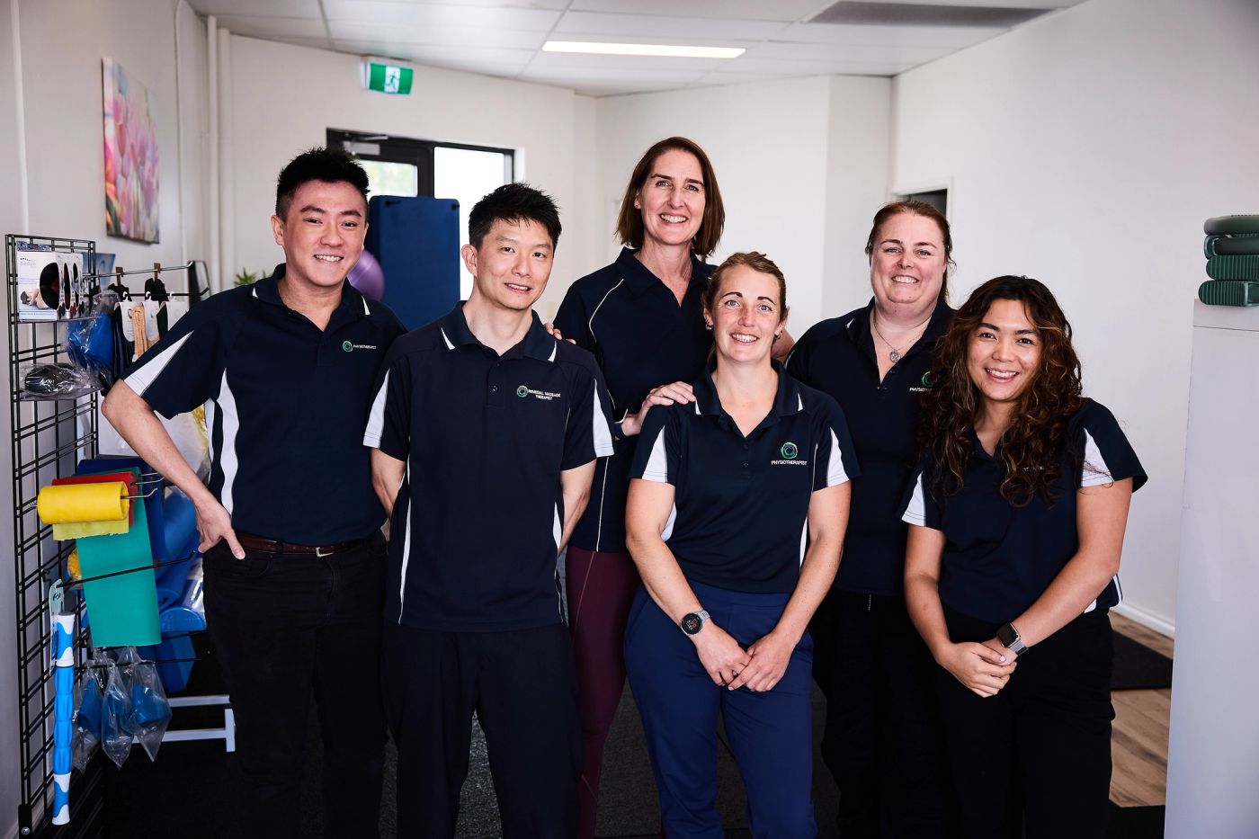 The Berrigan Physiotherapy team standing together in the clinic