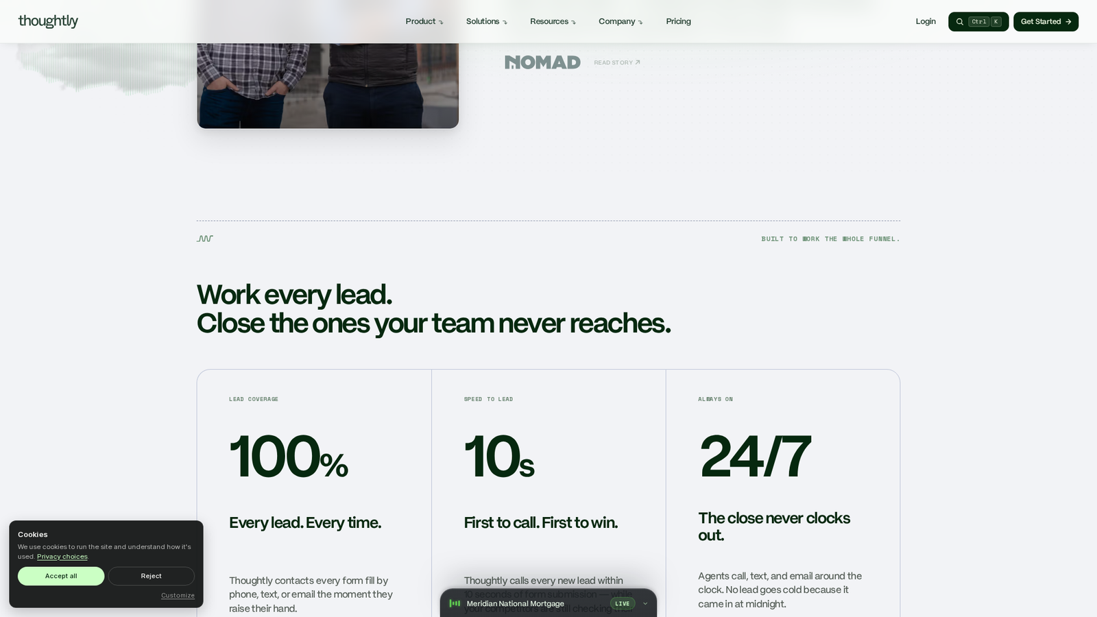 Thoughtly website screenshot