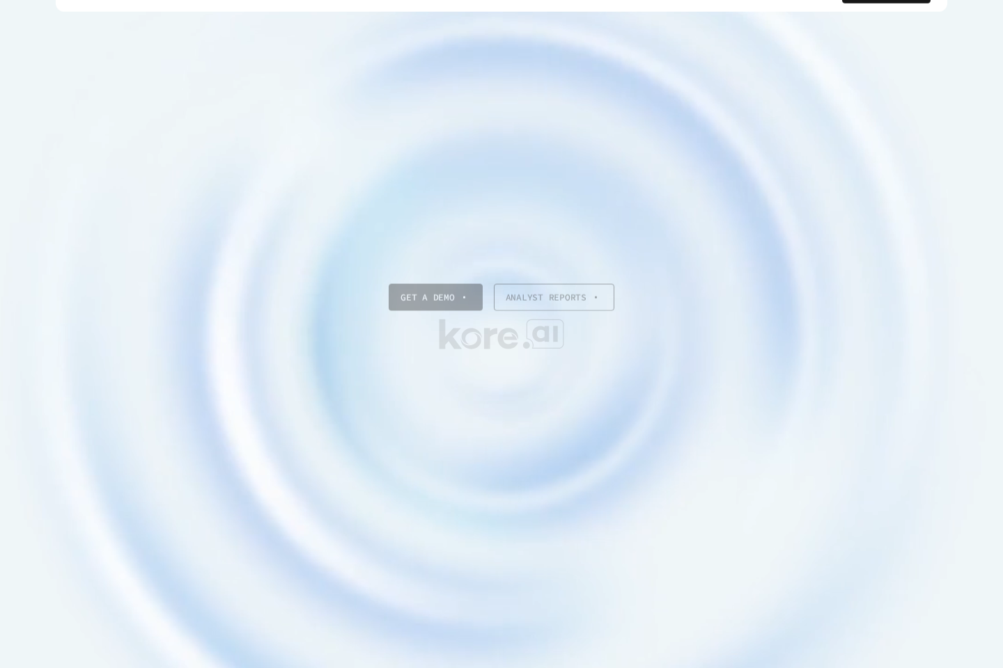 Screenshot of the Kore.ai landing page