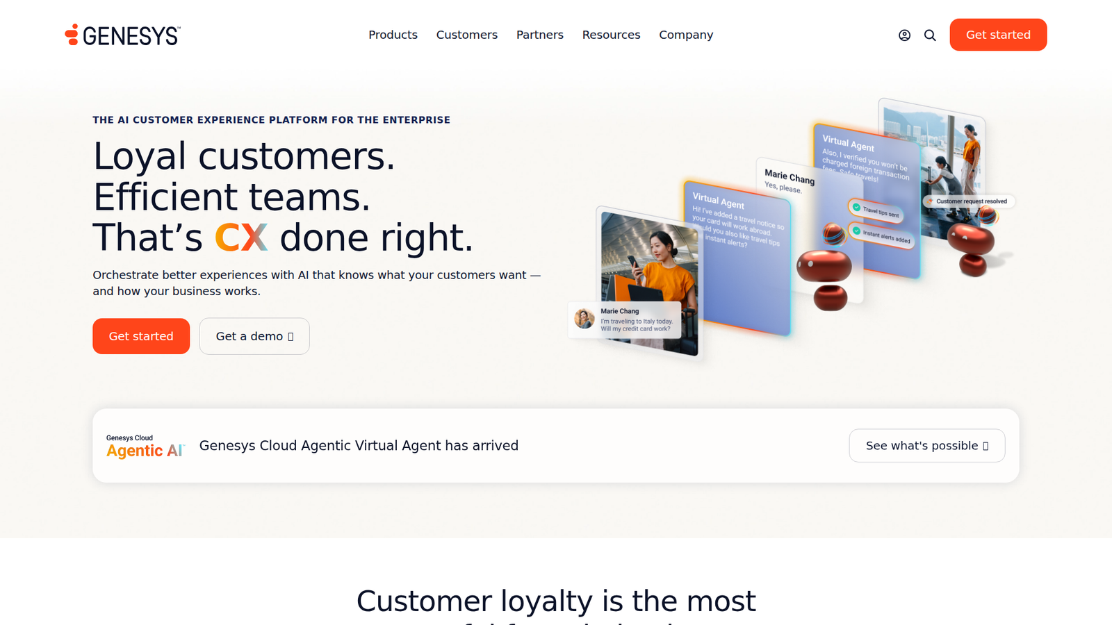 Screenshot of the Genesys website captured for this PolyAI alternatives article