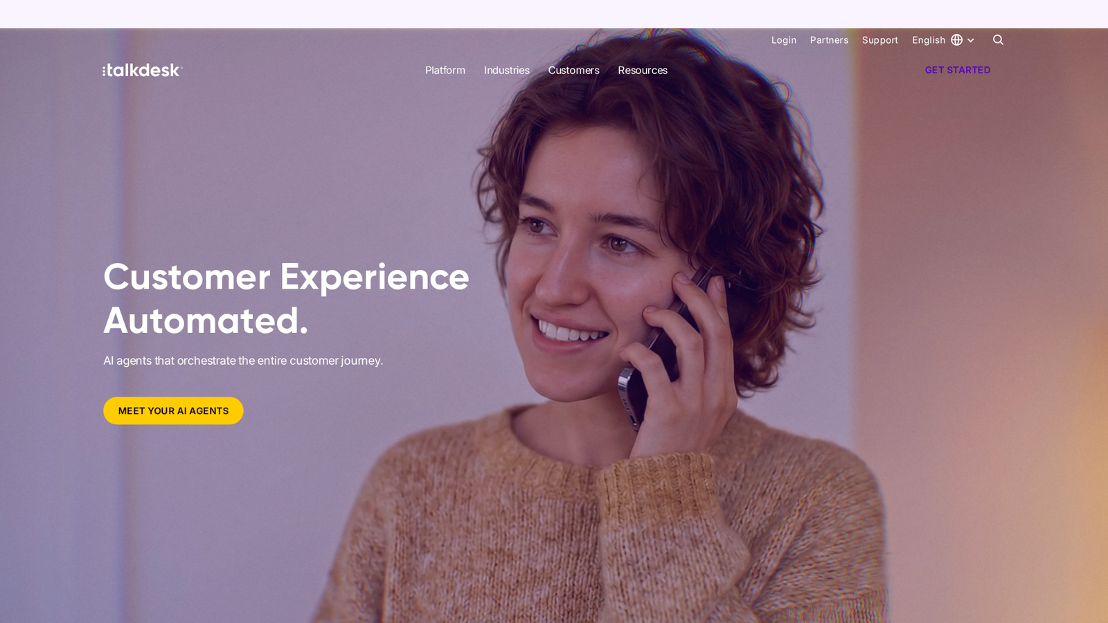 Talkdesk website screenshot