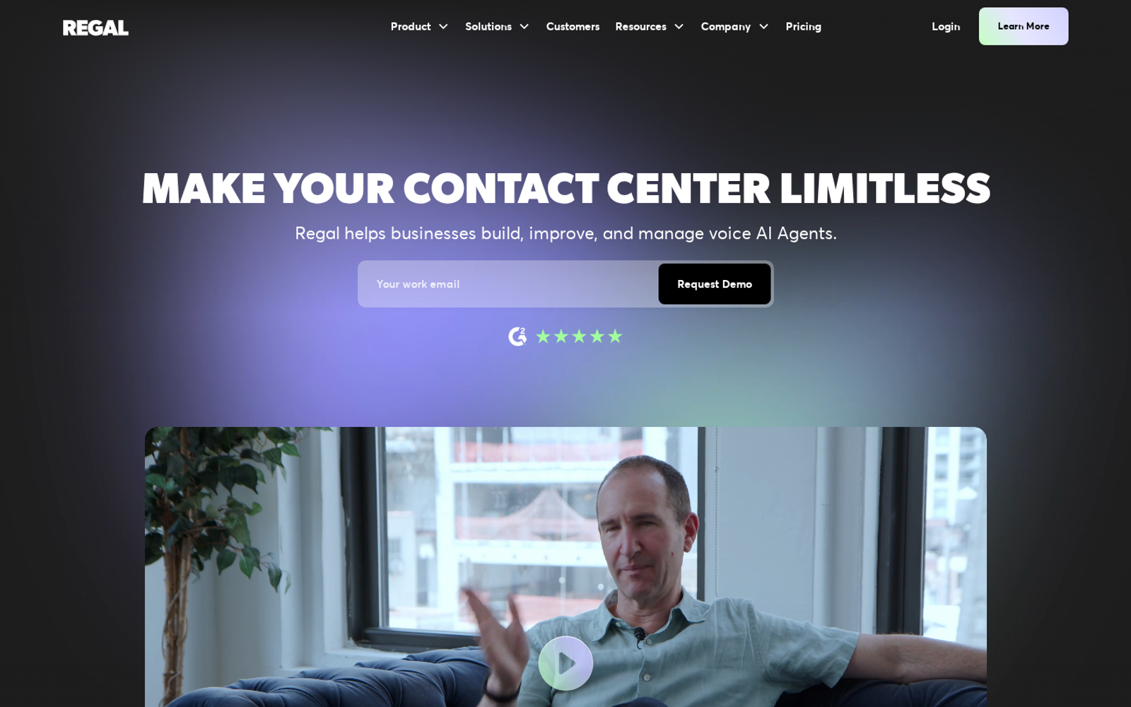 Screenshot of Regal.ai homepage