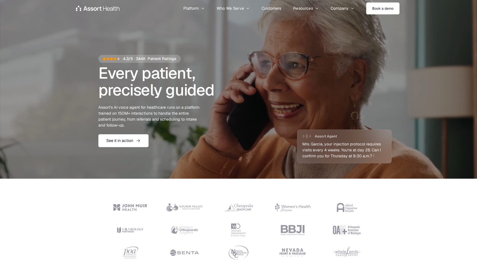Assort Health website screenshot