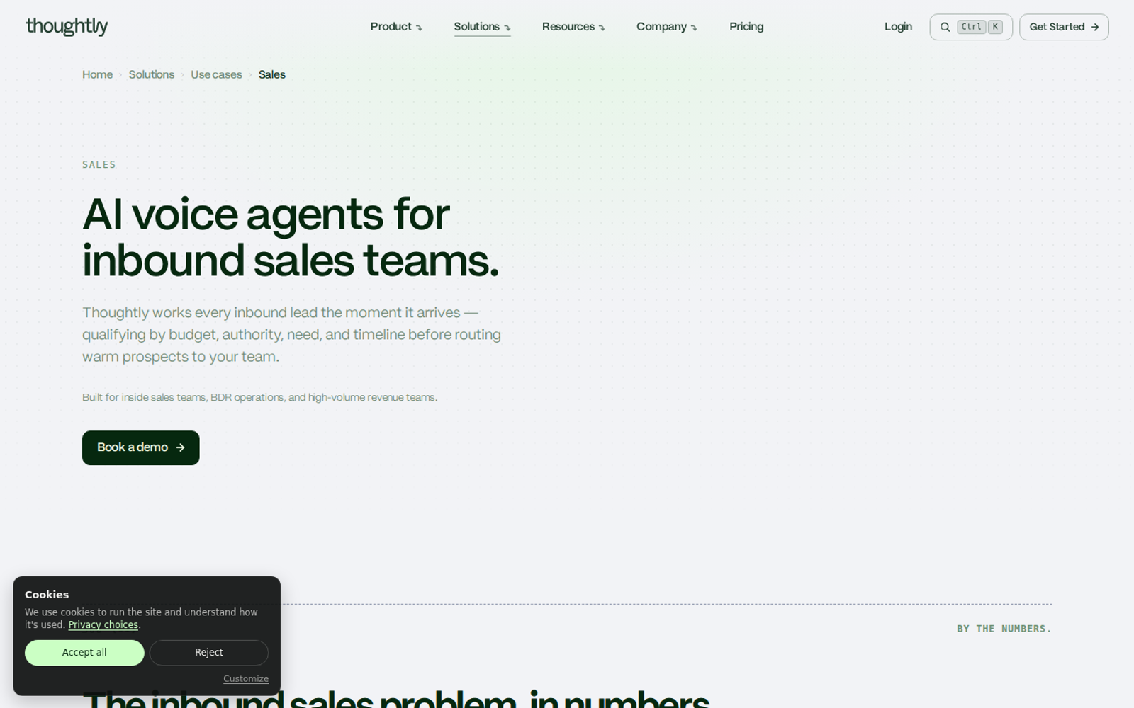 Screenshot of the Thoughtly platform