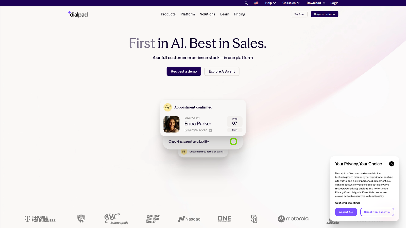 Dialpad website screenshot
