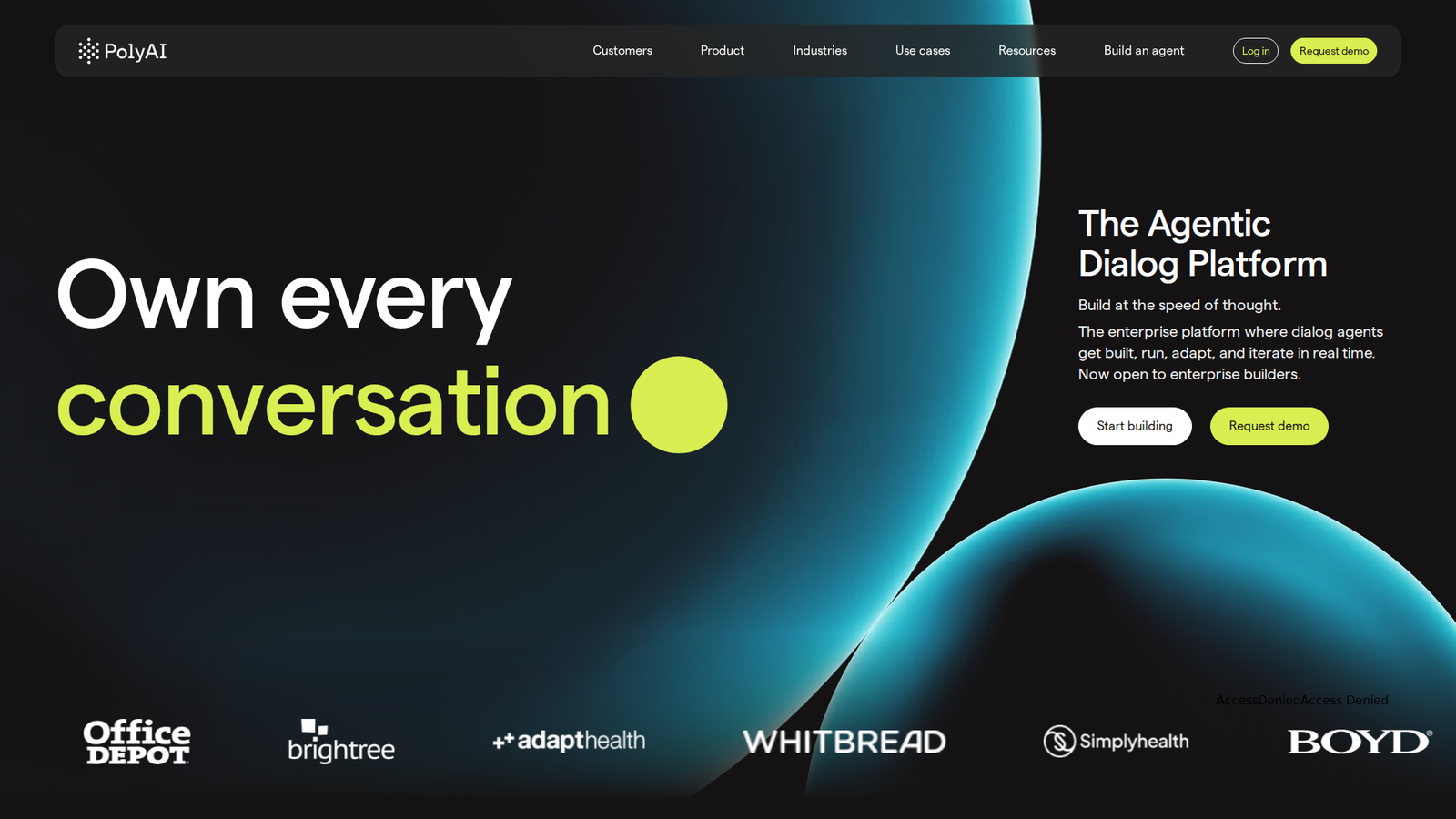 PolyAI website screenshot