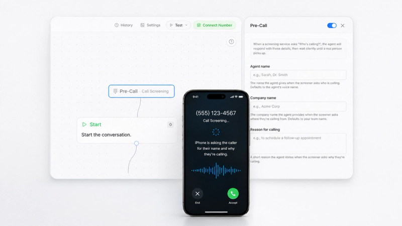 Call Screening Assist: help AI agents respond to phone screening