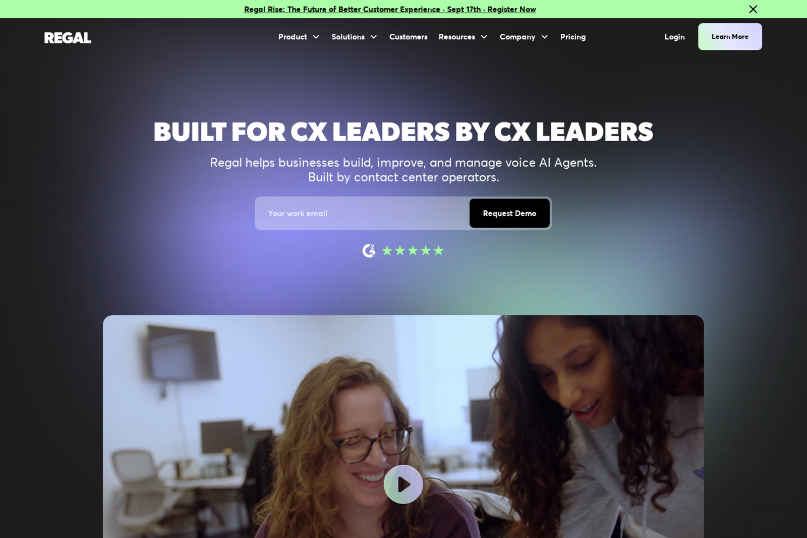 Screenshot of the Regal.ai website