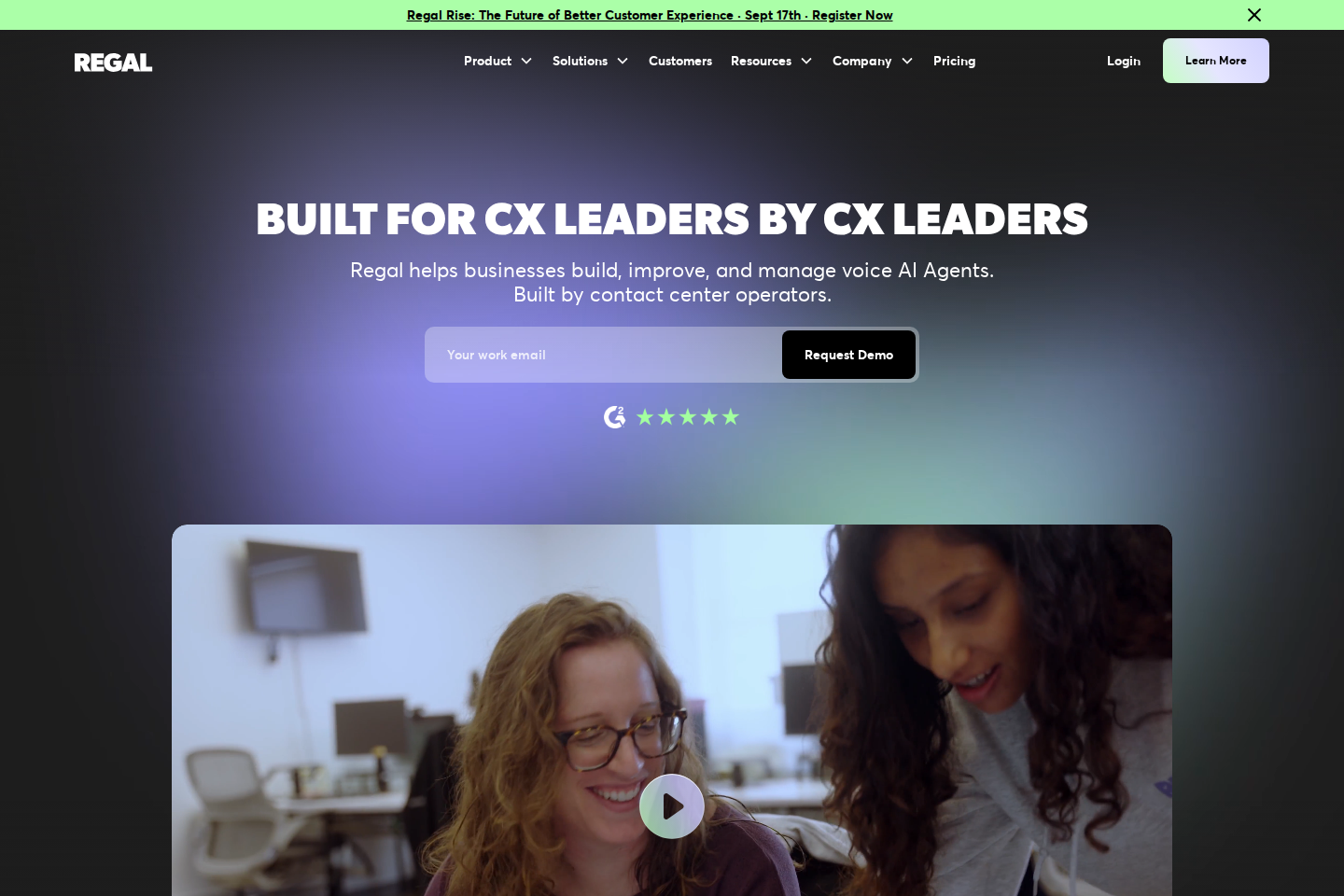 Screenshot of the Regal.ai website
